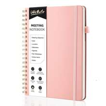 Cahier de réunion de 200 pages pour la réalisation d'actions, fournitures de bureau pour les planificateurs de réunions, cahier à spirales pour l'enregistrement des ordres du jour des réunions, B5 (26 * 18 cm)
