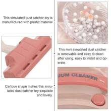 迷你兒童廚房玩具套裝模擬遊戲-咖啡機，多士爐，攪拌器，榨汁機，洗衣機，飲水機，吸塵器和烤箱，具有逼真的燈光和聲音效果，適合3歲以上兒童 - 吸塵器 - 查看 3