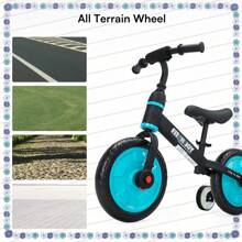 UBRAVOO Fit 'n Joy Children's Bikes, 4-In-1 Balance Bike For Children With Pedals And Stabilisers, Trike-To-Bike Children's Bike For Boys And Girls From 2 To 5 Years - Blue - View 7