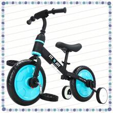 UBRAVOO Fit 'n Joy Children's Bikes, 4-In-1 Balance Bike For Children With Pedals And Stabilisers, Trike-To-Bike Children's Bike For Boys And Girls From 2 To 5 Years - Blue - View 4
