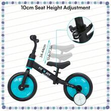 UBRAVOO Fit 'n Joy Children's Bikes, 4-In-1 Balance Bike For Children With Pedals And Stabilisers, Trike-To-Bike Children's Bike For Boys And Girls From 2 To 5 Years - Blue - View 5