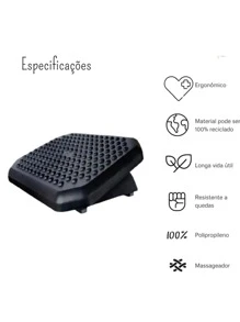 Apoio Ergonômico para os Pés com Massageador - Preto - Visão 2