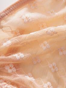 5入組女士純色蕾絲拼接低腰三角褲,性感舒適高彈性半透明蕾絲丁字褲,多色組合內衣套裝 - 彩色 - 查看 9