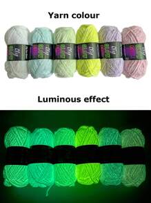 1pc Chenille Glowing Wool, Luminous Yarn, Soft And Perfect For DIY Knitting And Crocheting For Crochet Sweater Hat Scarf Doll 4mm 70meters/2755inch