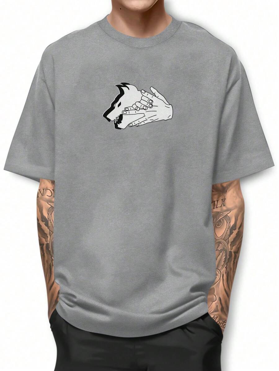 Men T-Shirts - Màu Xám nhạt - Xem 1