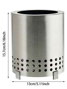 Stainless Steel Mini Outdoor Camping Stove, Portable Wood Burning Heater For Backyard Bonfire - Red - View 4