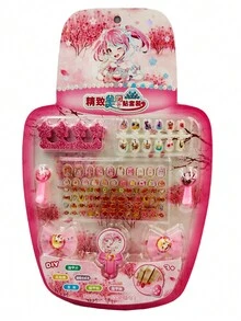 False Nails Toy Kit For Girls. Fun Nail Art Game With Stickers, Glitter And More Nail Art Accessories. - 彩色 - 查看 3