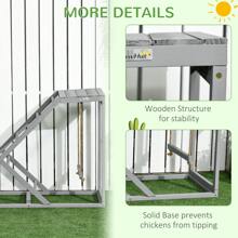 PawHut Chicken Activity Play Set With Swing, Chicken Coop Toy With Ladder, Platform For 2 Chickens, Hens, Grey - Grey - View 5