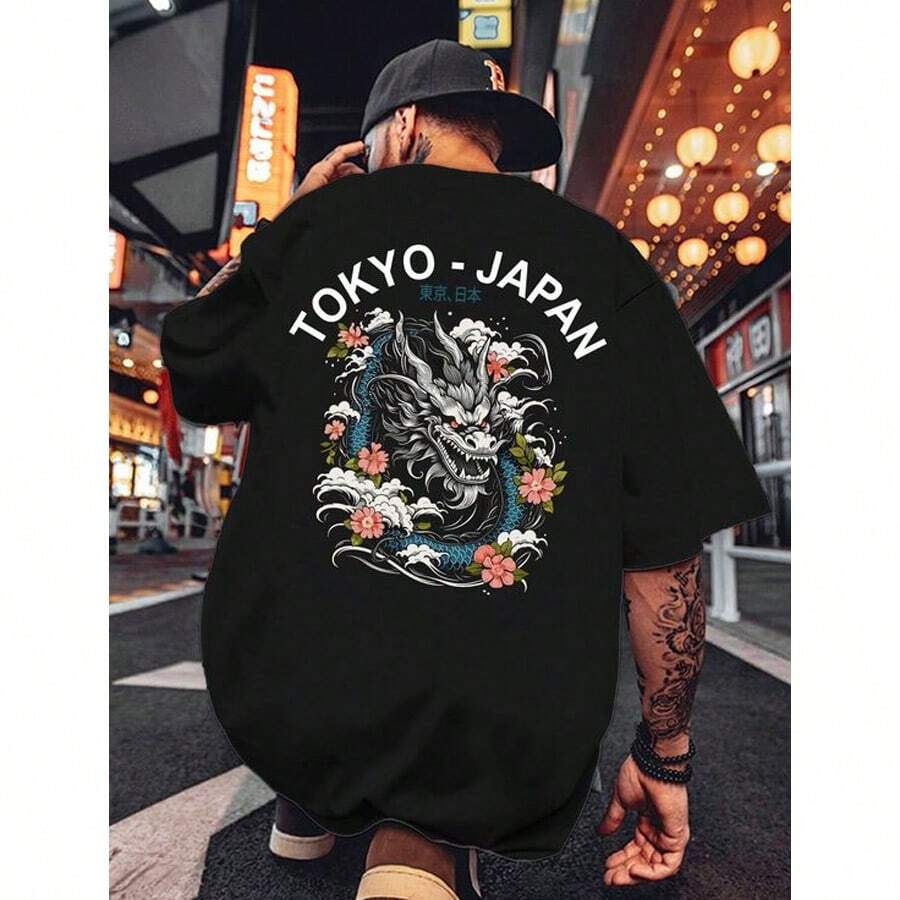 Men T-Shirts - 黑色 - 查看 1