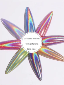 Efecto unicornio en polvo para decoracion para uñas 1pz - Plateado - Ver 2