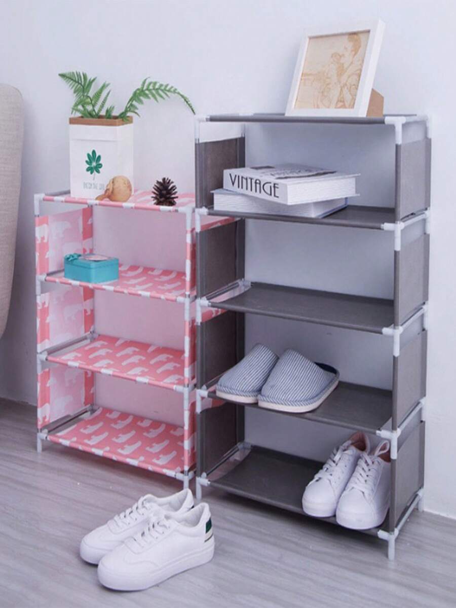 1 4Y5 Floor Multifunctional Reinforced Shoe Storage Rack, Excellent For All Shoes, - Light Grey - View 1