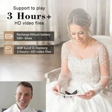 Video Book For Playing Wedding Videos | Cards With Video Display, Wedding Video Book, Wedding Video Album | 4GB Memory, 7-Inch, IPS Display, Linen Binding And Rechargeable Battery | Store Perfect Wedding Records, Proposal Planning Surprises - 7 Inches - View 5