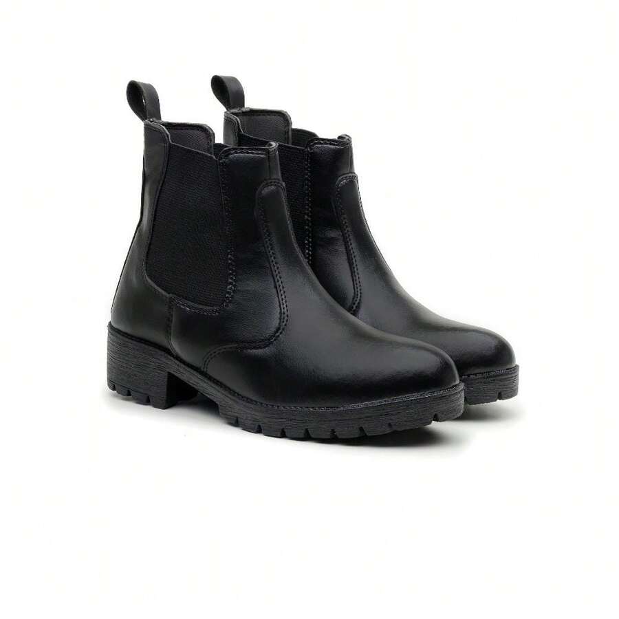 Women Mid-Calf Boots - 黑色 - 查看 1