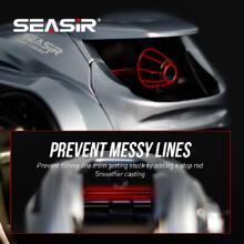 Seasir M800 鋼鑄齒輪磨齒釣魚捲線器 8kg最大拉力比例7.1：1高速齒輪比例,適用於淡水和鹽水釣魚 - 灰色 - 查看 7