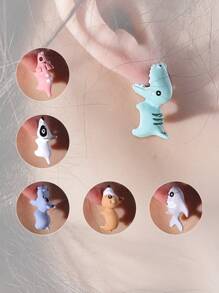 1 đôi Mùa Xuân Mùa hè Hàng mới đến Phim hoạt hình dễ thương Thiết kế Động vật Hoa tai acrylic Đối với phụ nữ , Phong cách đường phố - Nhiều màu - Xem 1