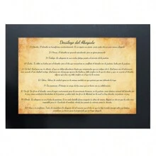 Cuadro De Decálogo Del Abogado - Negro - Ver 1