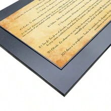 Cuadro De Decálogo Del Abogado - Negro - Ver 2