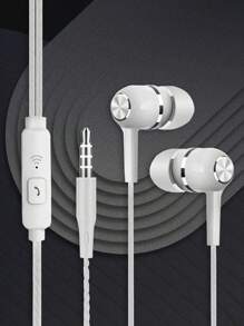 3.5mm Crystal Line Wired In-Ear Earphones, High-Definition Sound Quality, Anti-Design, Comfortable To Wear, Compatible With Smartphones, Computers, MP3 Players, Classic And Fashionable Appearance