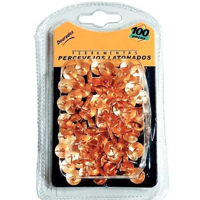 Kit 100 Tachinhas Latão Metal Para Quadro Cortiça E Afins
