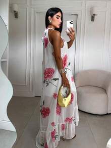 Women Dresses - Đỏ và trắng - Xem 3