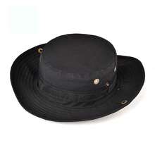 Tactical Camo Bucket Hat For Men Women Outdoor UV Protection Sun Hat Wide Brim Boonie Hat Foldable Fishing Hat - màu đen - Xem 2