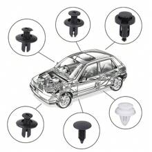 60 pièces Clips de retenue pour voiture, kit de fixations en plastique à pression de 6 tailles pour les camions et les motos. Comprend des clips pour pare-chocs, carrosserie, porte, garniture de panneau