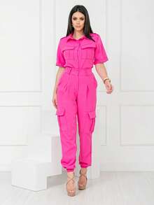 Women Two-Piece Outfits - Màu Hồng Tươi - Xem 5
