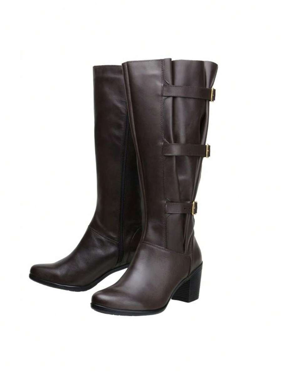Women Knee-High Boots - Cà phê nâu - Xem 1