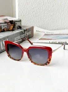 女性時尚眼鏡休閒款,適合日常佩戴 - 紅色 - 查看 4