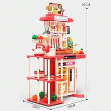 Juego de 73 piezas de juguetes de cocina para niños de 95cm