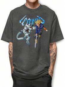 Men T-Shirts - 深灰色 - 查看 1
