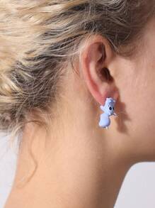 1 đôi Mùa Xuân Mùa hè Hàng mới đến Phim hoạt hình dễ thương Thiết kế Động vật Hoa tai acrylic Đối với phụ nữ , Phong cách đường phố - Nhiều màu - Xem 7