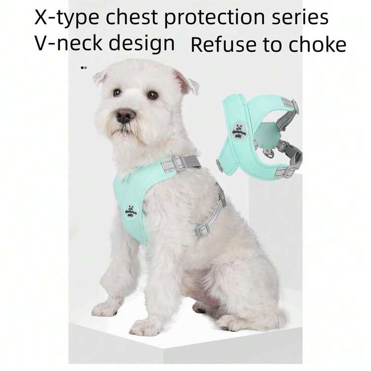 2pcsNew Dog Leash Vest Dog Chest Strap Reflective Dog Leash Pet Supplies - Pink - View 4