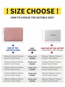 Canvas Artisan Laptop Bag Combination Suit Business Bag Waterproof Slim Laptop Sleeve Compatible With Galaxy Book Flex, Laptop Bags, Portable Laptop Sleeves Compatible With Macbook - Pink - View 4