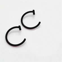 2Pcs 18G Fashion 316L Stainless Steel Fake Lip Rings For Women Men,  Nose Ring Fake Septum Nose Ring Clip On Lip Ring Fake Piercing Jewelry Suitable For Daily Gatherings And Dates Wear