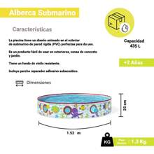 Alberca Piscina Rigida Circular Infantil Animales Marinos 1.52 mts 435 litros Alberca PVC - Blanco - Ver 2