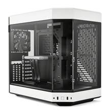 HYTE Y60 - Modern Aesthetic Dual Chamber Panoramic Tempered Glass Mid-Tower ATX Computer Gaming PC Case With PCIE 4.0 Riser Cable Included - White - 黑與白 - 查看 1