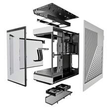 HYTE Y60 - Modern Aesthetic Dual Chamber Panoramic Tempered Glass Mid-Tower ATX Computer Gaming PC Case With PCIE 4.0 Riser Cable Included - White - 黑與白 - 查看 8