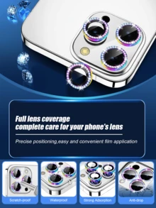 1 包银色闪光镜头保护贴,高清防摔,兼容 11/12/13/14 Pro Max/15 Pro Max/16/16 Plus/16 Pro/16 Pro Max/17/17 Plus/17 Pro/17 Pro Max 全系列 - 銀色 - 查看 4