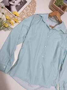 Women Blouses - 薄荷綠 - 查看 2