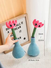 nicovaer 1 Miếng Vui Diễn đạt & Chậu hoa Hình dạng Sang trọng Đồ chơi tương tác Đối với Chó , Với Được xây dựng trong BB Thiết bị Đối với Thú cưng Sự giải trí , Thích hợp Đối với Mèo Và Hằng ngày Chơi - Nhiều màu - Xem 2