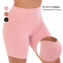 Kit 3 Short Anagua Second Skin To Wear Dresses 3 Colors - 淺粉色 - 查看 5