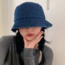 Women Bucket Hat Casual - Dark Jeans - View 2