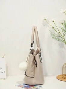 Women Top Handle Bags - 米色 - 查看 2