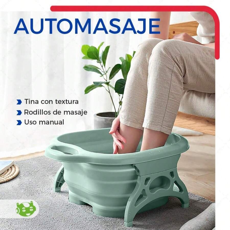 Tina Masajeadora De Pies Para Pedicure Spa En Casa Masajeador Portátil Plegable Con Rodillos De Masaje Antiestrés,Masajeador De Pies Hidromasaje Spa Para Pedicura - Multicolor - Ver 1
