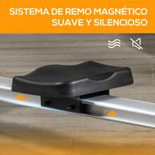 HOMCOM Máquina de Remo Plegable con 8 Niveles de Resistencia Magnética Volante de 4kg Monitor LCD Silencioso Carga 120kg para Fitness Entrenamiento en Casa Acero Aluminio 185x58x57 cm Negro y Plata - Negro - Ver 4
