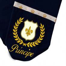 Kit Saída de maternidade para Bebê Menino Principe Rei 04 peças 100% Algodão