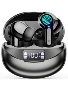 Tagry Écouteurs sans fil I17, écouteurs intra-auriculaires sans fil à réduction de bruit CVC hi-fi stéréo avec son immersif, 35 heures d'autonomie, casque Bluetooth pour iOS/Android/salle de sport/sport/voyage/cadeau
