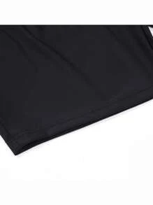 Men's High Elasticity Ice Silk Sport Shorts For Summer - Black - View 5