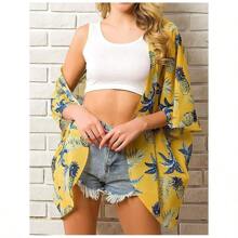Haute Edition Women's Lightweight Summer Kimono Cover Up Cardigans - Màu xanh lam - Xem 3